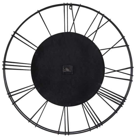 Deco Marche Black Open Frame Wall Clock-2