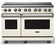 Viking® 5 Series 48" Pure White Pro Style Induction Range with Polished Chrome Trim-0