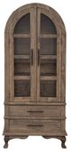 International Furniture Direct Arlette Gray-Brown Cabinet Bookcase -1