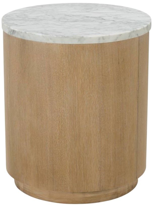 Rowe® Delray Carrara End Table with Brindle Base-0