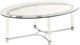 Elements International Lucinda Glass Top Coffee Table with Clear Base-0