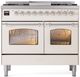 Ilve® Nostalgie II Series 40" Antique White Pro Style Dual Fuel Range-0