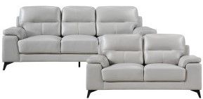 Mazin Furniture Mischa 2 Piece Silver Gray Sofa/Loveseat Set