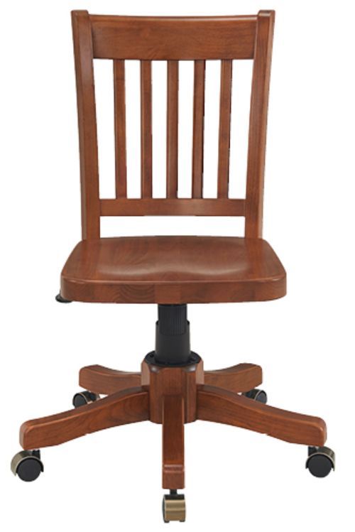 Whittier Wood® Furniture McKenzie Hawthorne Glazed Antique Cherry Office Chair-3