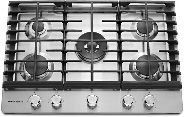 KitchenAid® 30'' Stainless Steel Gas Cooktop