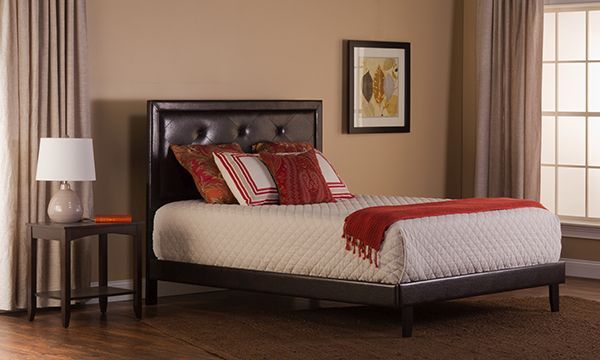 HH2 Home Becker Brown Faux Leather King Headboard-1
