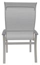 Telescope Casual Belle Isle Abalone/Warm Gray Aluminum/Fabric Outdoor Sling Supreme Arm Chair with Cape Gray Rustic Polymer Arm Accent-3