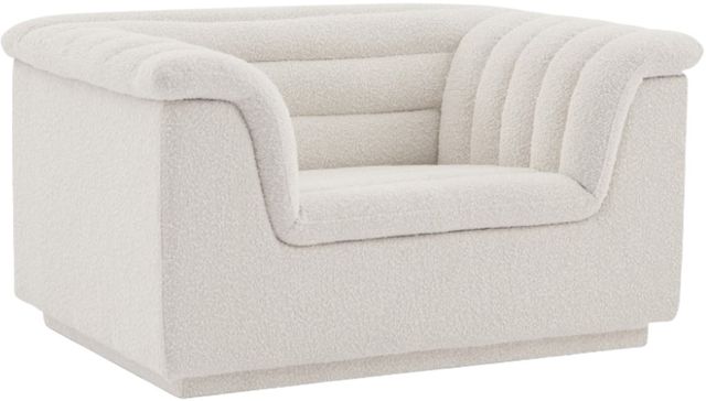 Meridian Furniture Cascade Cream Boucle Fabric Chair-0