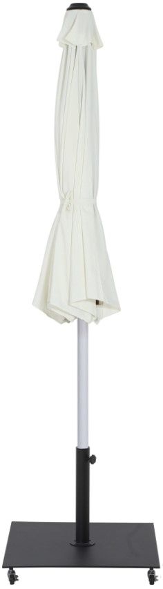 Meridian Furniture Amalfi White/Matte White Aluminum Outdoor Patio Umbrella and Base-1