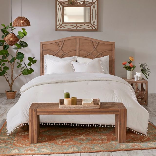 Olliix by Madison Park Ivory King/California King Lillian Cotton Comforter Set-2