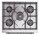Ilve® Nostalgie II Noblesse 30'' Midnight Blue Pro Style Dual Fuel Range with Burnished Trim-2