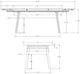 Amisco Customizable Lewis 91" Rectangular Extendable Table with 0.5" Italian Porcelain on Glass Top and 2 Leaves-3