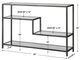 Uttermost® Leo Glass Top Console Table with Aged Gunmetal Frame-3