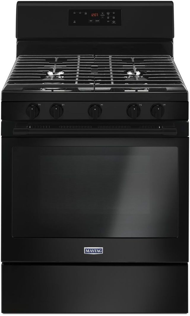 Maytag® 30" Black Freestanding Gas Range-0