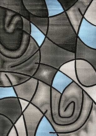 Furniture of America® Sivas Charcoal Blue Small Area Rug-0