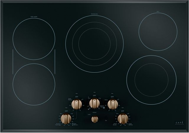 Café™ Brushed Bronze Electric Cooktop Knob Kit-2
