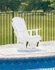 Signature Design by Ashley® Hyland Wave White Outdoor Swivel Glider Chair-5