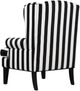 TOV Furniture Paris Black/White Velvet Wingback Chair-1