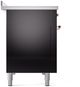 Ilve® Nostalgie II Series 48" Glossy Black Pro Style Induction Range-4