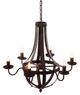 A & B Home Antique Black Metal Chandelier-0