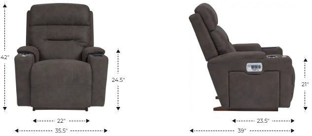 La-Z-Boy® Neo Pebble Power Rocking Recliner with Headrest and Lumbar-2