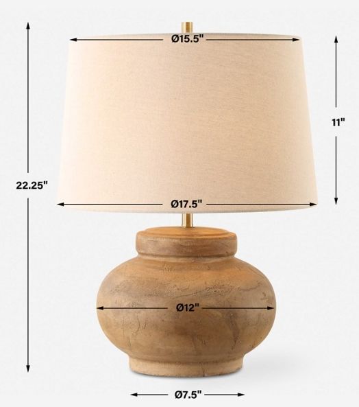 Uttermost® Urbino Aged Terracotta Table Lamp-2