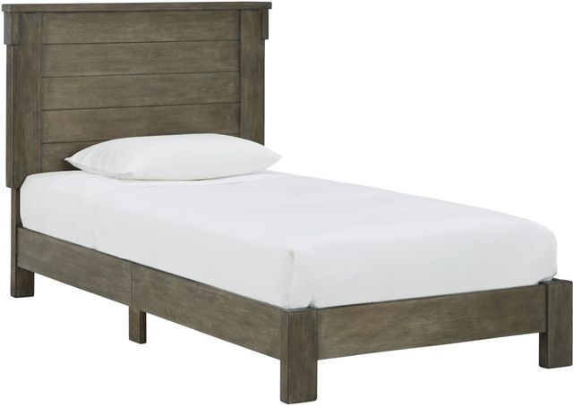 Signature Design by Ashley® Shamryn 6-Piece Grayish Brown Twin Panel Bed Set-1