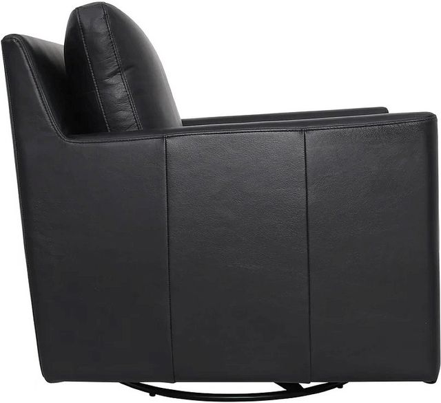 LH Home Seating Chateau Europa Black Swivel Glider Chair-4