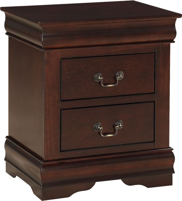 Crown Mark Louis Philip Cherry 5-Drawer Nightstand-0