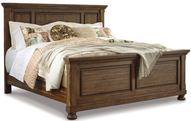 Signature Design by Ashley® Flynnter 6-Piece Medium Brown King Panel Bed Set-1