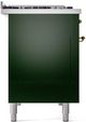 Ilve® Nostalgie II Series 48" Emerald Green Pro Style Dual Fuel Range-3