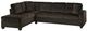 Mazin Furniture Emilio 2-Piece Chocolate Reversible Sofa Chaise Sectional-0