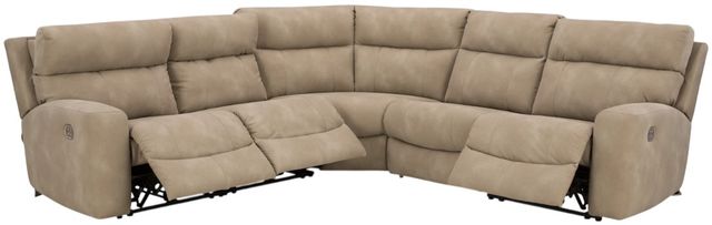 Signature Design by Ashley® Next-Gen DuraPella 5-Piece Sand Curved Power Reclining Sectional-1