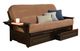 Kodiak Furniture Phoenix Marmont Mocha/Espresso Full Futon with Mattress and Storage Drawers-0