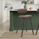 Armen Living Fox 2-Piece Espresso/Vintage Dark Brown Counter Stool Set-1
