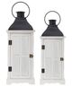 A & B Home Black/White 2-Piece Window Scape Lanterns Set-1
