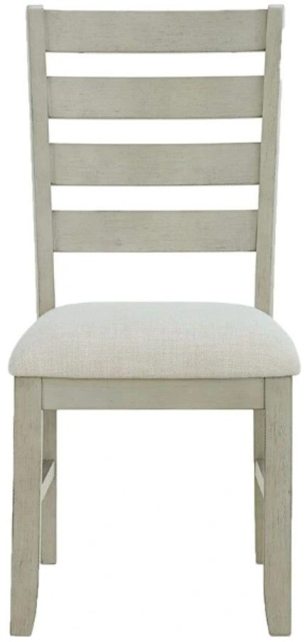 Elements International Farmington Washed Stone/White Dining Side Chair-1