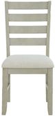 Elements International Farmington Washed Stone/White Dining Side Chair-1