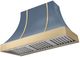 AGA Cascade 48" Stone Blue Wall Mounted Range Hood  with Brushed Brass Trim-0