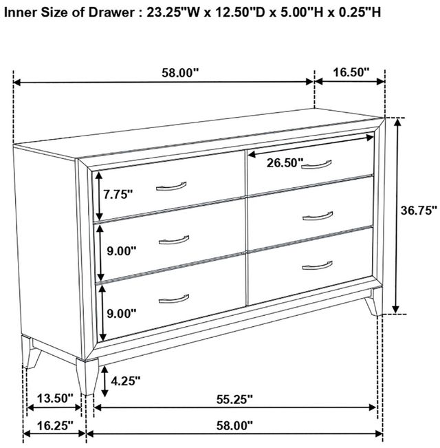 Coaster® Watson 4-Piece Gray Oak California King Panel Bedroom Set-3