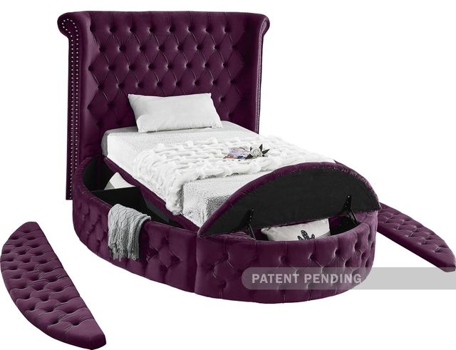 Meridian Furniture Luxus Purple Twin Bed-3