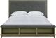 Elements International Jolene Grey Queen Upholstered Panel Bed-1