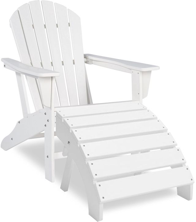 Signature Design by Ashley® Sundown Treasure 2-Piece White Outdoor Seating Set-0