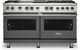 Viking® 5 Series 60" Damascus Gray Pro Style Dual Fuel Range with 12" Griddle and 12" Grill-0