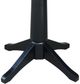 John Thomas Furniture® Dining Essentials Black Round Dining Table with Black Transitional Pedestal Extensions-2