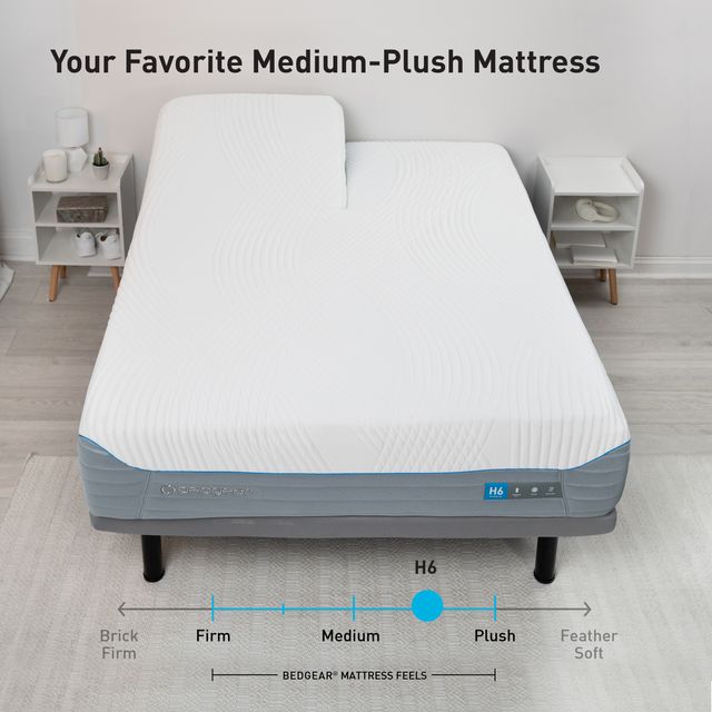 BEDGEAR® H6 Performance® Hybrid Medium Plush Tight Top Split Head King Mattress in a Box-3