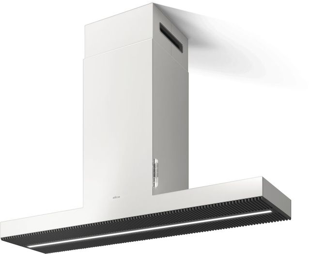 Elica Iconic Series Haiku Island 48" White Krion® Island Range Hood-0
