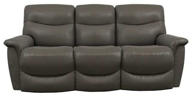 La-Z-Boy® James Charcoal Leather Manual Reclining Sofa-1
