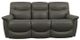 La-Z-Boy® James Charcoal Leather Manual Reclining Sofa-1