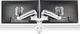 Chief® Kontour™ KX Series White Low-Profile Dual Monitor Arm Desk Mount-0